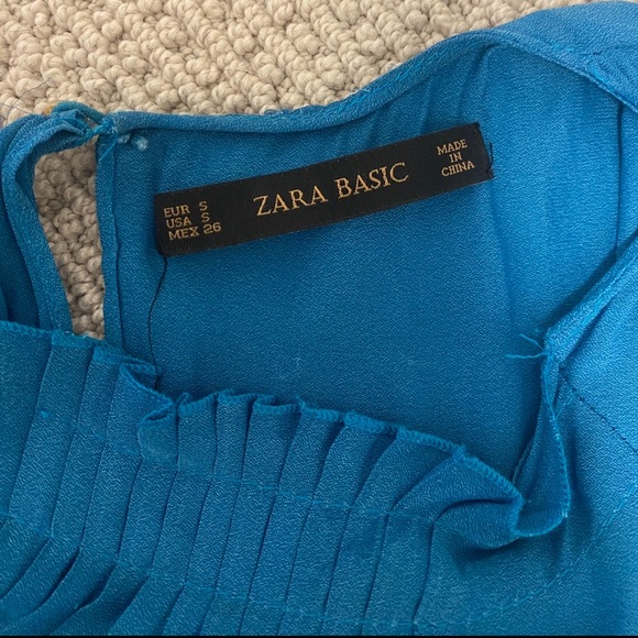 Zara Blue Maxi Dress Slits and Peep Hole - Picture 2 of 5